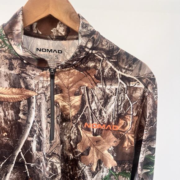 Nomad Performance Realtree Camo Pullover Long Sleeve Shirt Hunting Men Sz Small - Picture 2 of 7